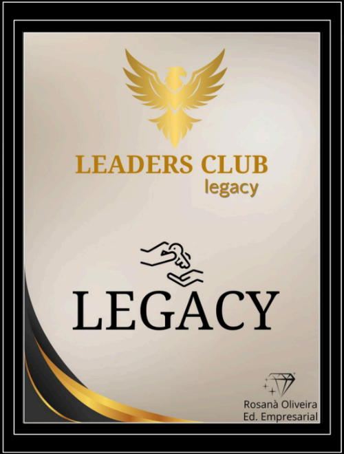 Placa Legacy do Leaders Club Legacy