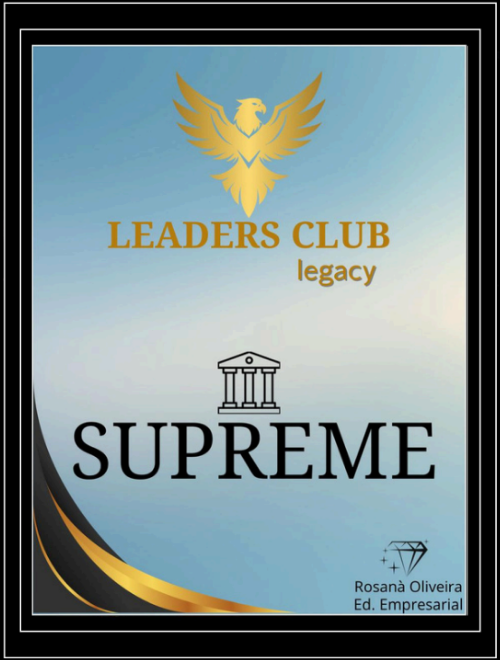 Placa Supreme do Leaders Club Legacy